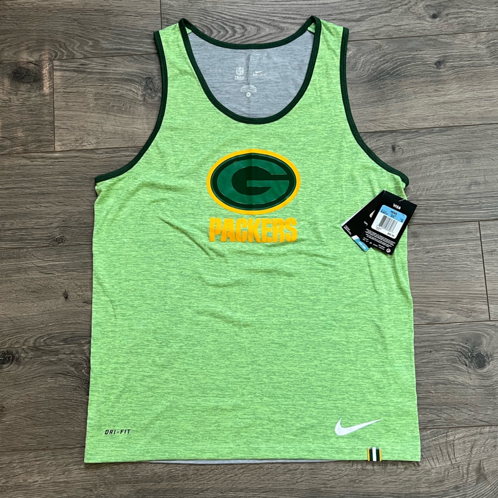 NWT Men’s Nike DRI FIT Green Bay Packers Tank Top M